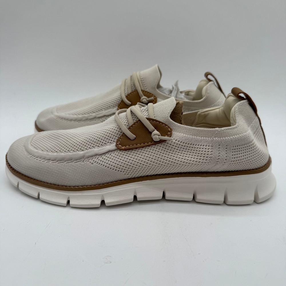 Men's US 10 Beige Knit Casual Shoes K1895 Lightweight Flex Sole EU 44 NWOB